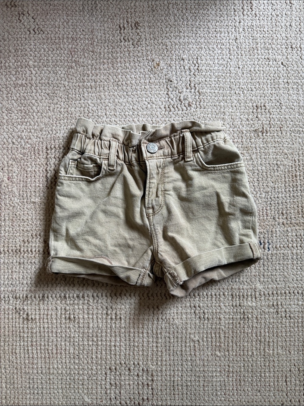 Kids Tan Shorts with Elastic Waist
